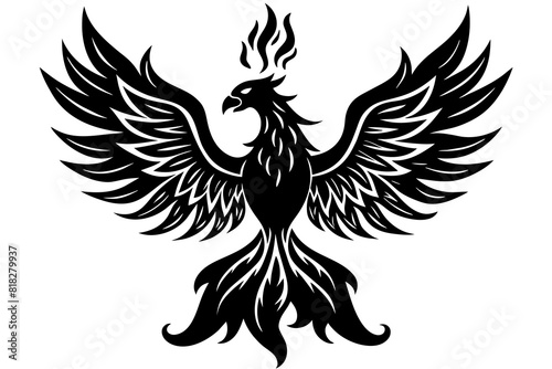  fire fenix vector silhouette illustration