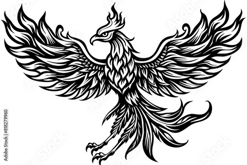  fire fenix vector silhouette illustration