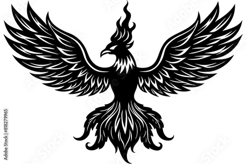  fire fenix vector silhouette illustration