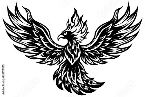  fire fenix vector silhouette illustration