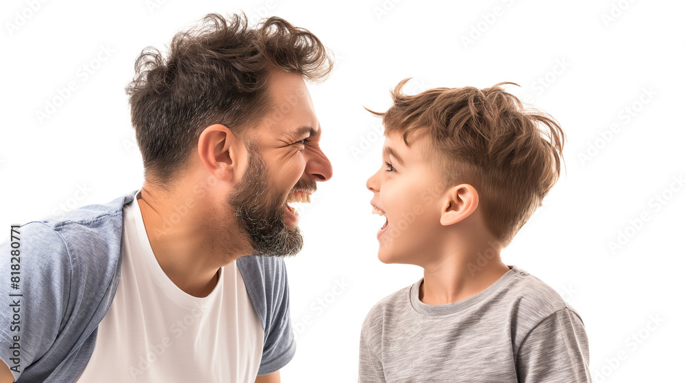 happy father hugging adorable smiling little son isolated on a transparent background happy father hugging adorable smiling little son isolated on a transparent background