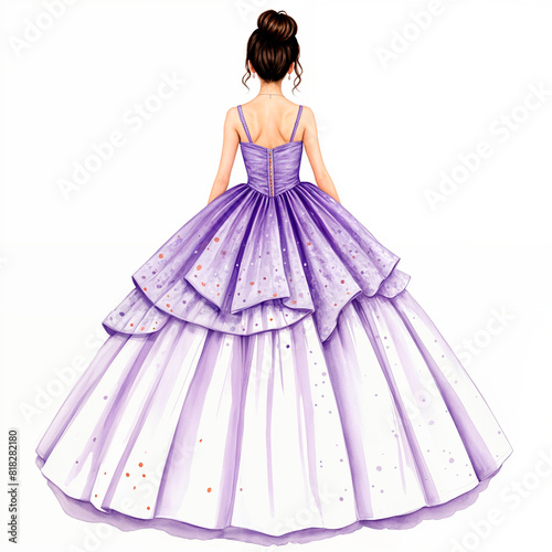 Adolescente con vestido de quinceañera  photo