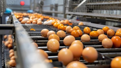 Modern Egg Sorting Facility with Advanced Machinery Promoting Efficient and Careful Production