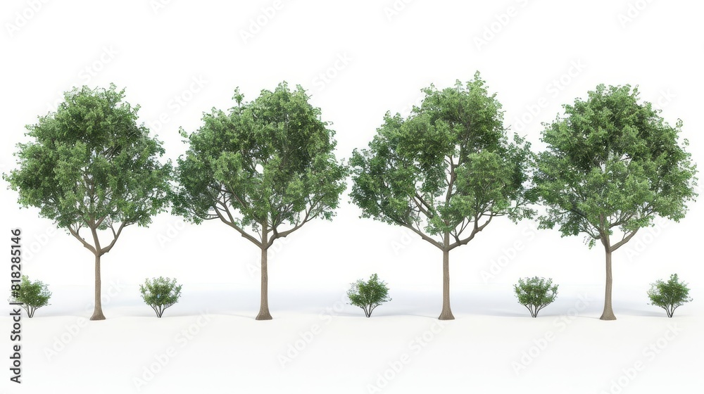 set of ilex x aquipernyi trees isolated on white evergreen shrub 3d illustration set of ilex x aquipernyi trees isolated on white evergreen shrub 3d illustration