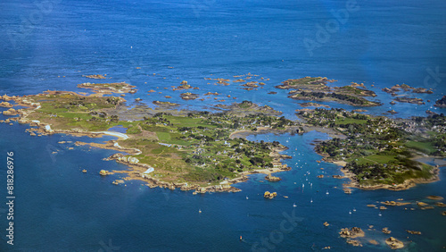 brehat island in french brittany in atlantic ocean and Talbert  photo