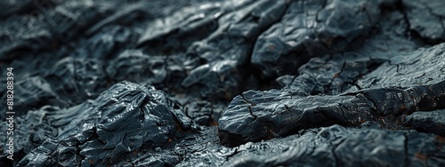 Coal texture. Natural background. Panoramic image of black coal.