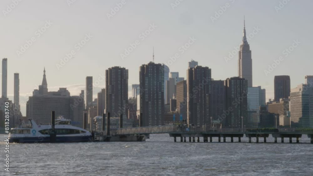 An East River ferry docking in Greenpoint, Brooklyn An East River ferry docking in Greenpoint, Brooklyn