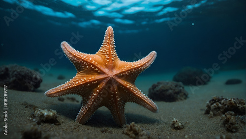 starfish on the beach background