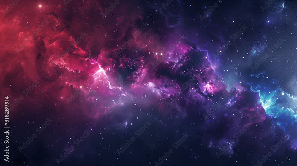 Fototapeta premium Colorful Space Filled With Stars and Clouds