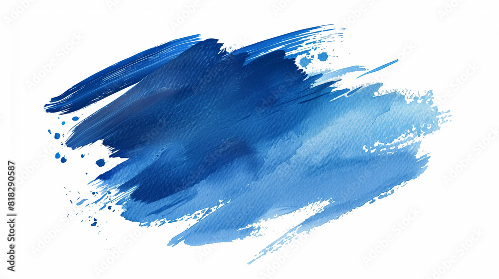 Blue Ink Smudge on White Background Blue Ink Smudge on White Background