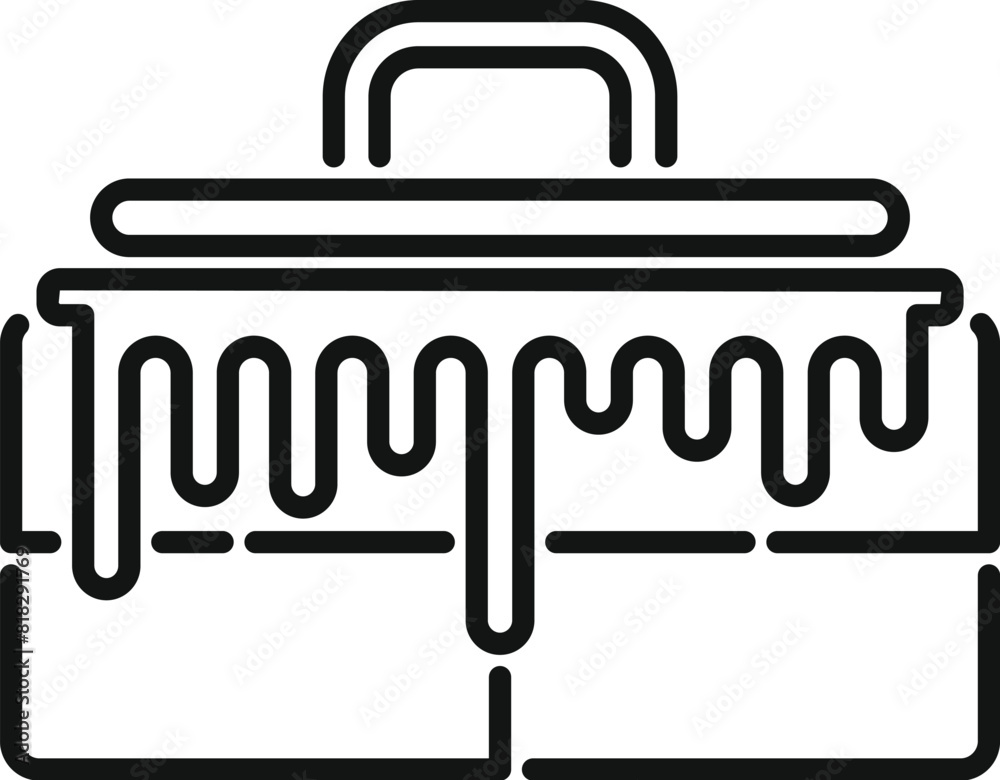 Simplistic black outline vector of a tool box, suitable for various design uses Simplistic black outline vector of a tool box, suitable for various design uses