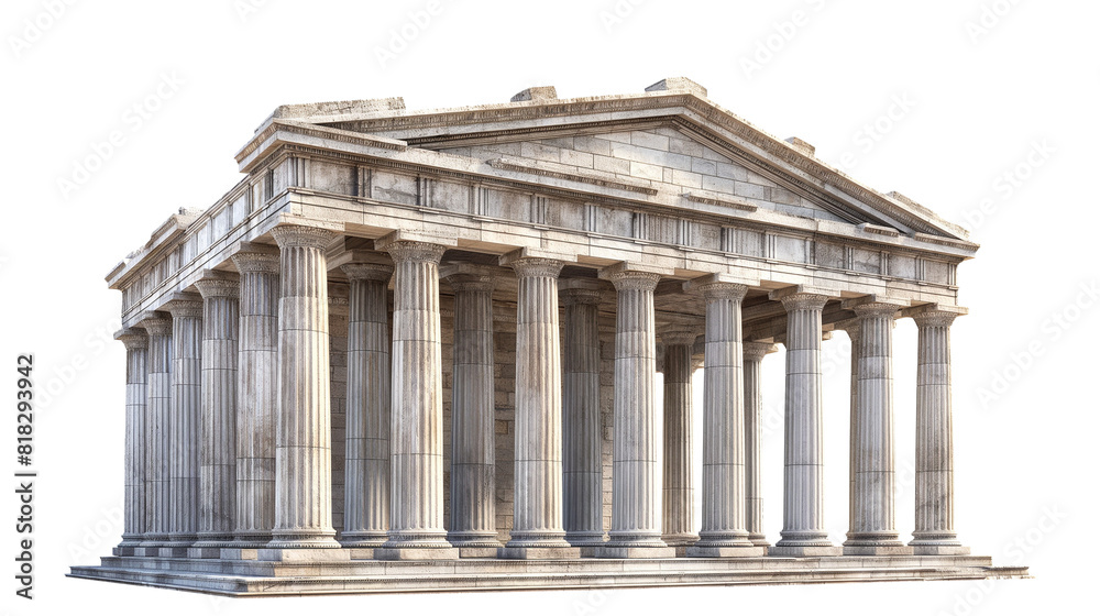 Fototapeta premium The Roman Temple of Hercules isolated on a transparent background
