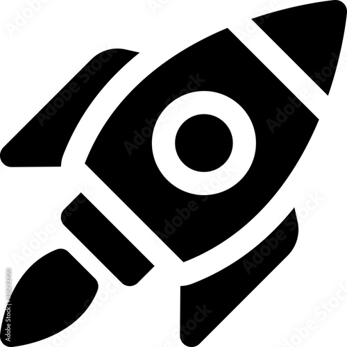 rocket icon. vector glyph icon for your website, mobile, presentation, and logo design.