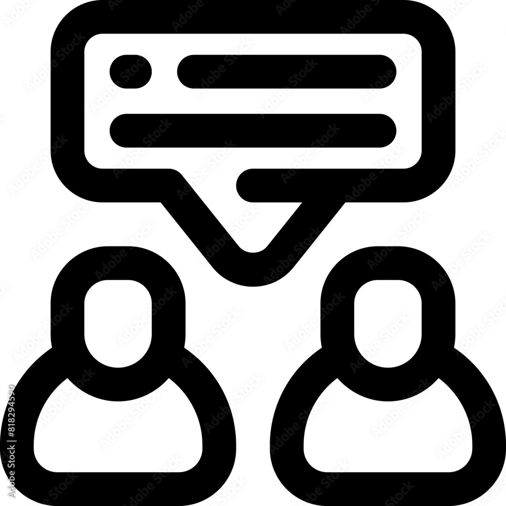 discussion icon. vector line icon for your website, mobile, presentation, and logo design. discussion icon. vector line icon for your website, mobile, presentation, and logo design.