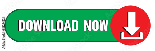 green download button with download icon isolatted on white background. download button png