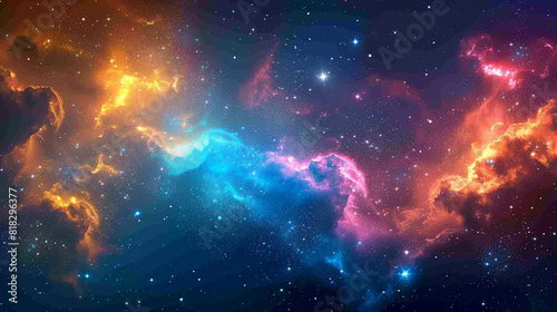 Cosmic Beauty Exploring the Enchanting Nebula Backgrounds of Galaxies Through Astrophotography