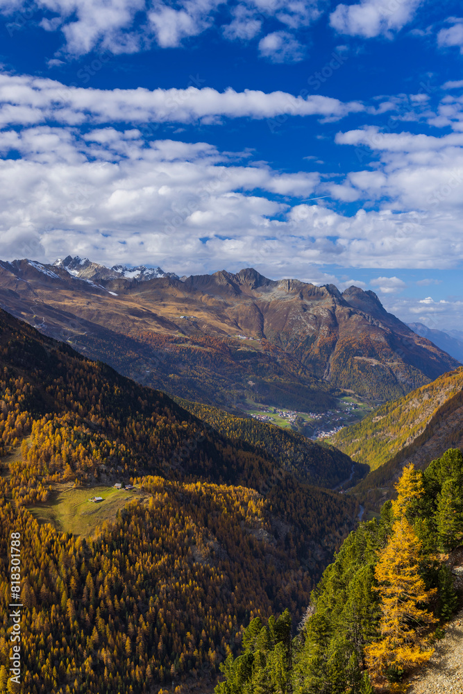 Landscape near Timmelsjoch - high Alpine road, Oetztal valley, Austria