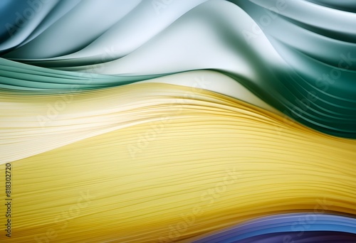Yellow wave pattern, blurry abstract. Background wallpaper