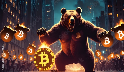 Bitcoin BTC bear market is coming, Panic on the financial market mh.