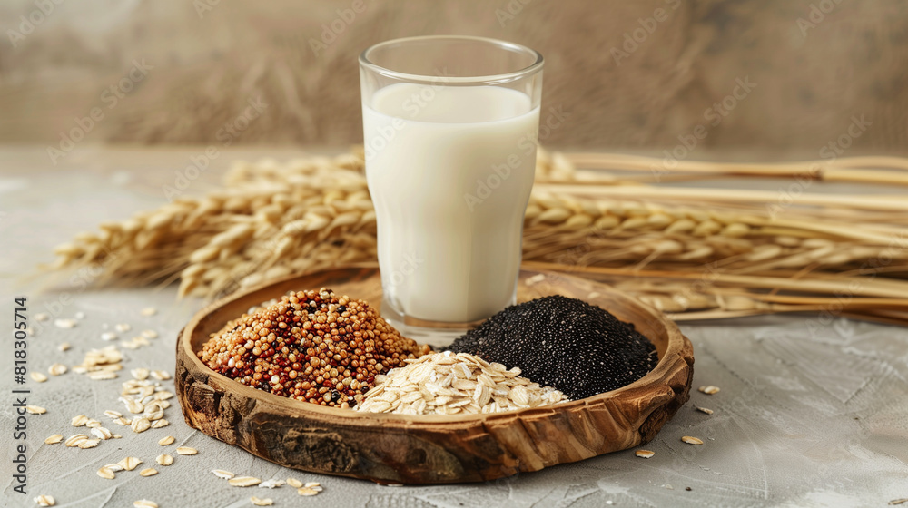plant based grain based milk in a glass plant based grain based milk in a glass