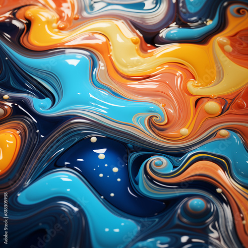 Colorful abstract liquid background