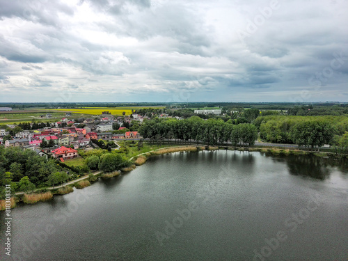 Obraz na płótnie Lubień Kujawski is a town on a beautiful lake, Poland. w salonie