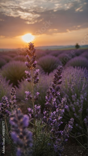 lavender field at sunrise