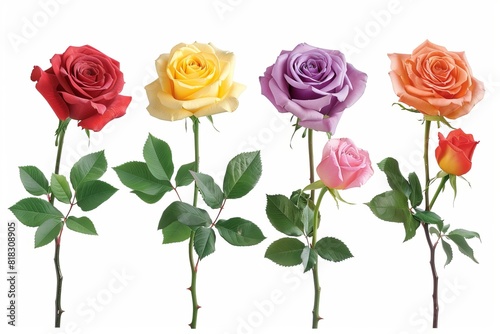 Colorful rose bouquets collection