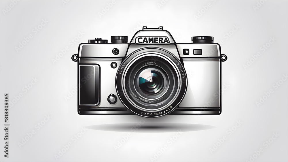 Camera themed logo symbol icon emblem, Generative AI Camera themed logo symbol icon emblem, Generative AI