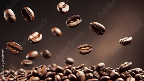 Coffee beans background, Generative AI