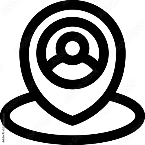 location icon. vector line icon for your website, mobile, presentation, and logo design.