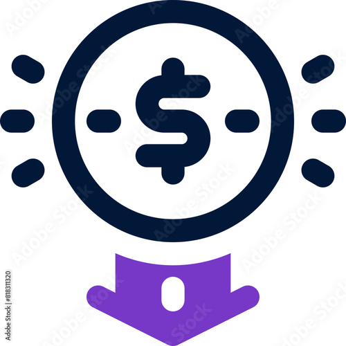 loss icon. vector dual tone icon for your website, mobile, presentation, and logo design.