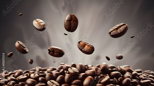 Coffee beans background  Generative AI