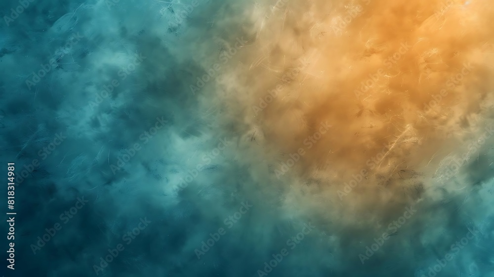 Fototapeta premium Abstract blue and orange watercolor background.