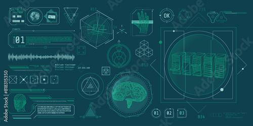 HUD interface design for decoding big data.