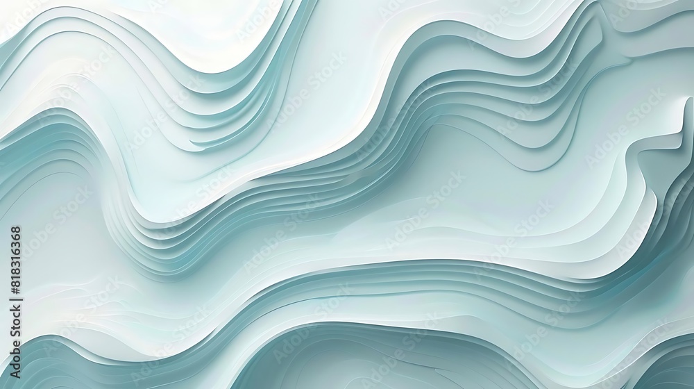 Fototapeta premium Blue and white abstract waves.