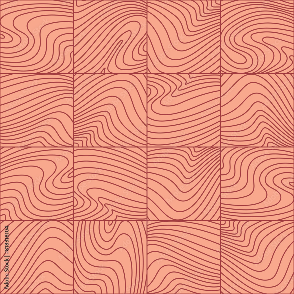 Vector Seamless Hand Drawn Lines Patterns. Vector Light Broun And Broun Abstract Background