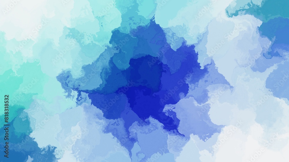 Sea Blue. Stunning  Watercolor Gradient Abstract Backgrounds, Artistic Designs for Your Project