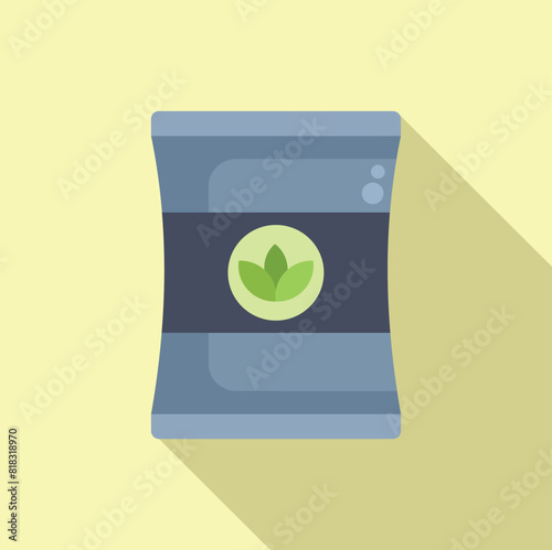 Vector image of a minimalistdesigned ecofriendly fertilizer bag on a beige background