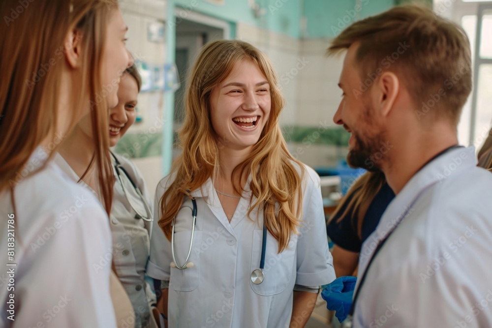 A female obstetrician working in a hospital A female obstetrician working in a hospital