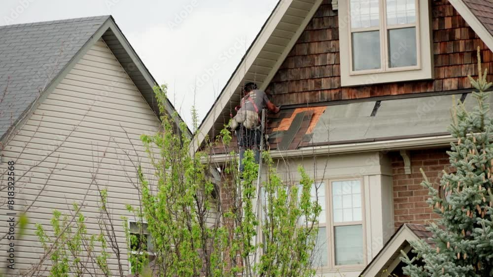 Repairing roof sections in hard-to-reach places Repairing roof sections in hard-to-reach places