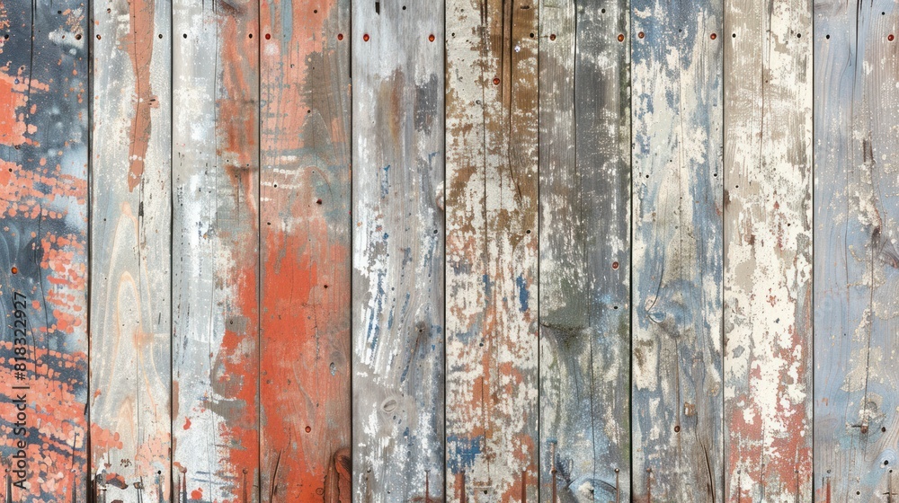 Grungy painted wood texture - Weathered wooden planks painted in vibrant blue and red, perfect for textured backgrounds. Grungy painted wood texture - Weathered wooden planks painted in vibrant blue and red, perfect for textured backgrounds.