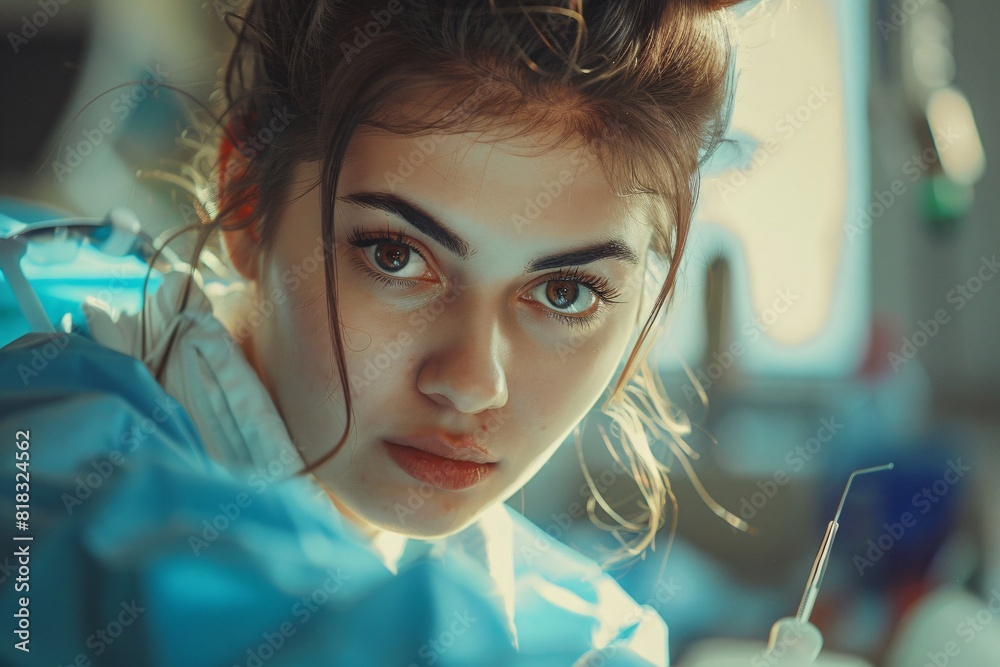 A female obstetrician working in a hospital A female obstetrician working in a hospital