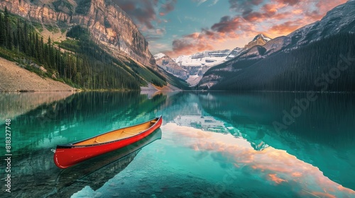 canoe on lake