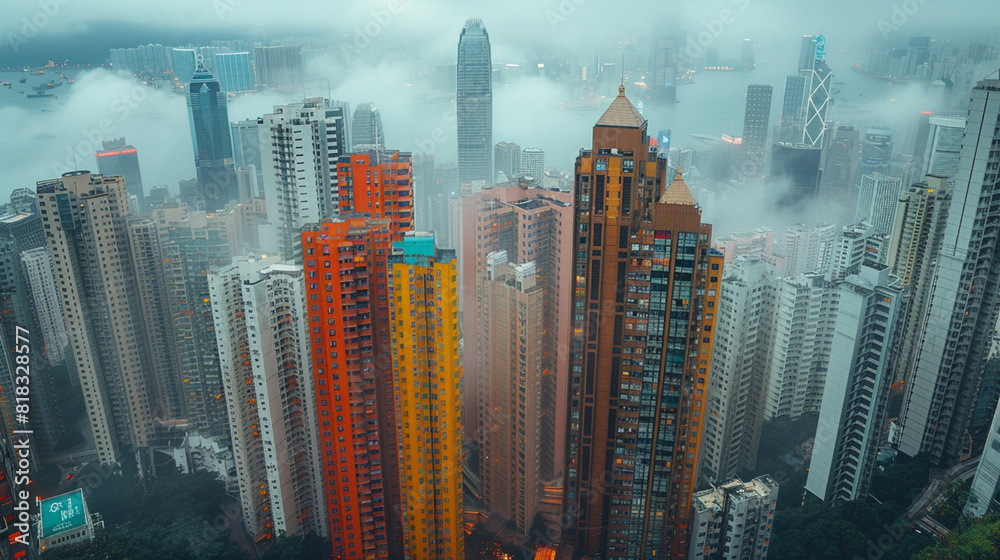 Obraz premium Office skyscrapers in business district