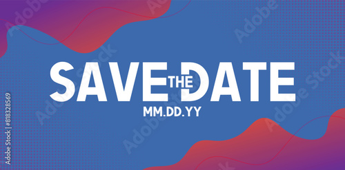 Save the date banner. Can be used for business, marketing and advertising. logo graphic design of event summit made for Technology and upcoming events.	