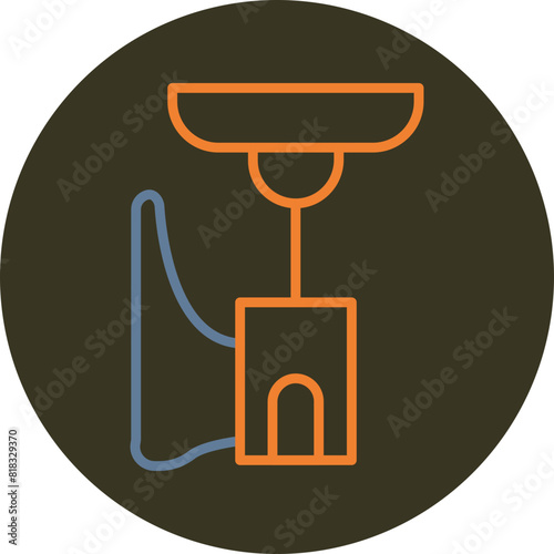 Broken Leg Line Two Color Circle Icon
