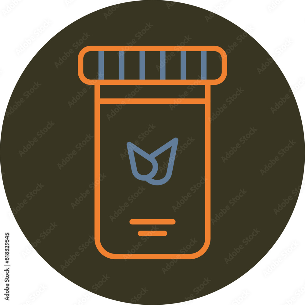 Herbal Treatment Line Two Color Circle Icon Herbal Treatment Line Two Color Circle Icon