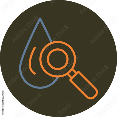 Hematology Line Two Color Circle Icon