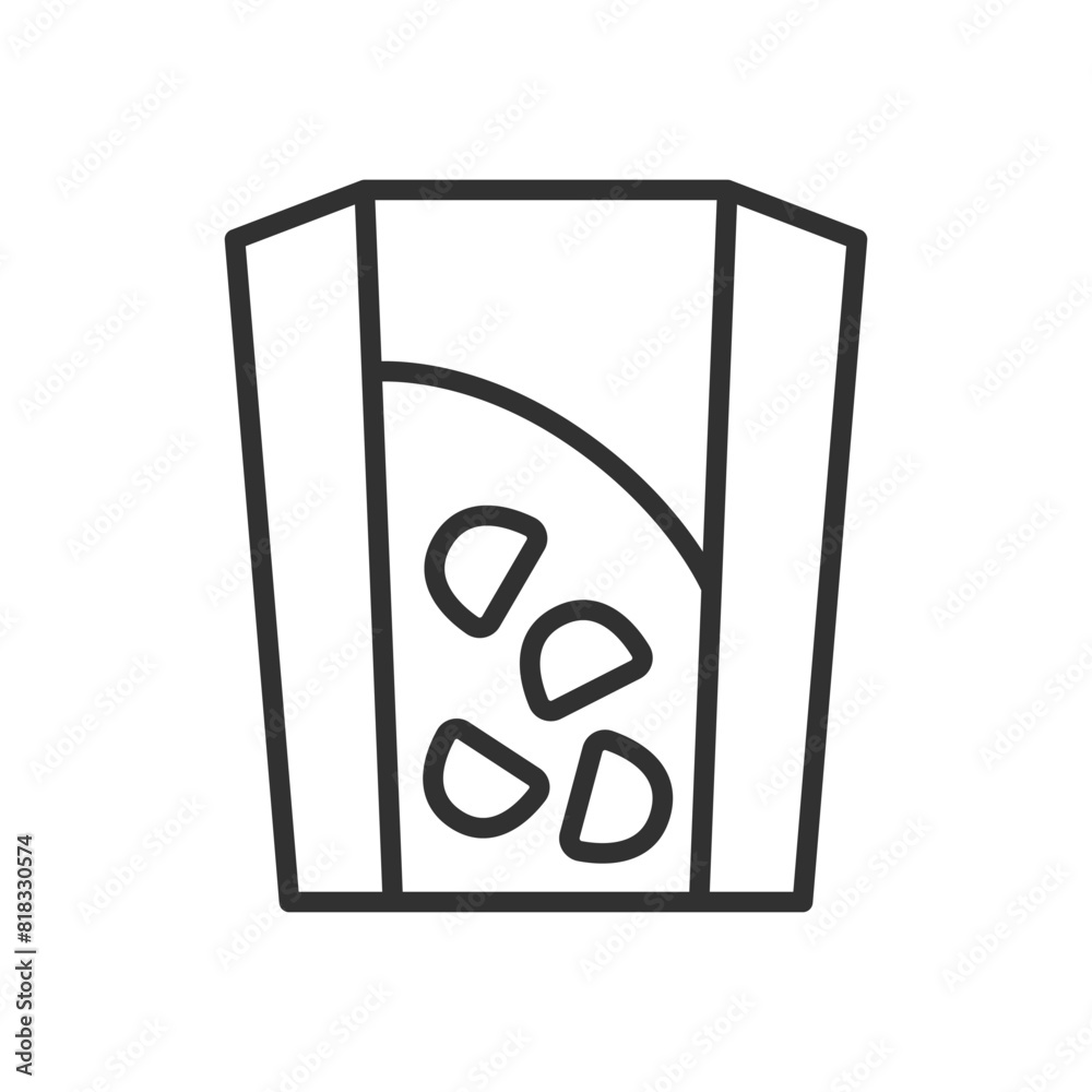 Candy box, linear icon. Line with editable stroke Candy box, linear icon. Line with editable stroke